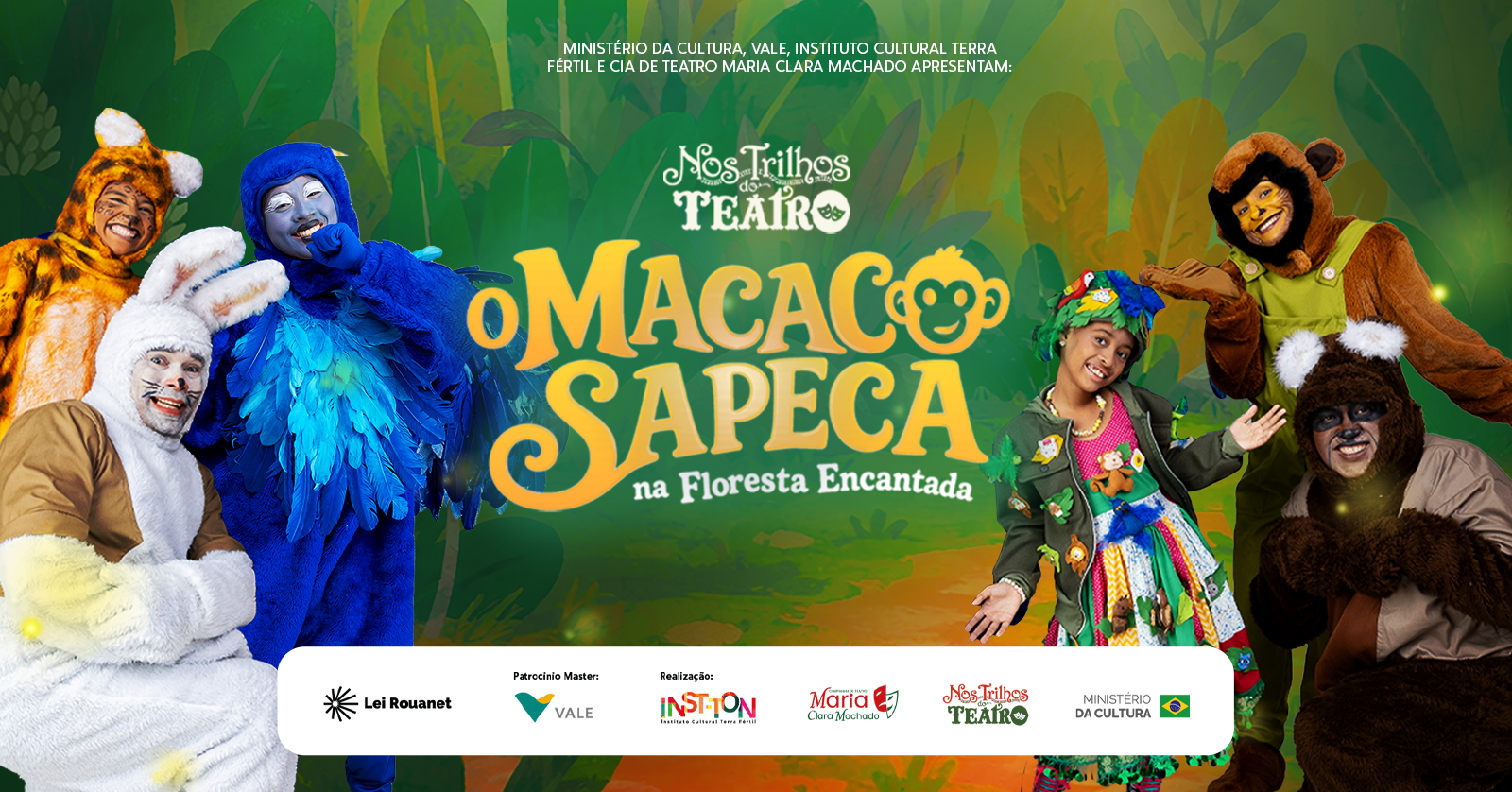 O Macaco Sapeca na Floresta Encantada — Oficinas de teatro