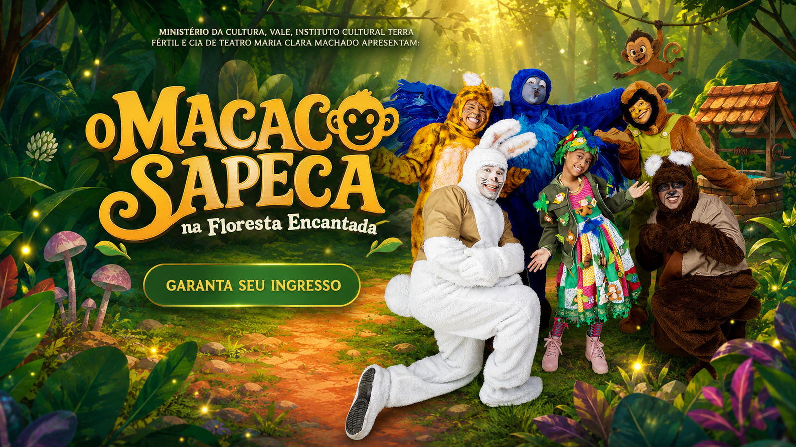 O Macaco Sapeca na Floresta Encantada — Oficinas de teatro